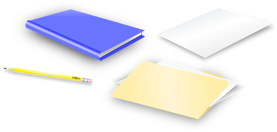 Collection Of Book And Pencil Clipart - Alat Tulis Vektor Png (960x480)