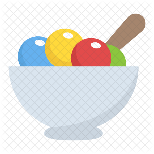 Ice-cream Scoops Icon - Bowls (512x512)