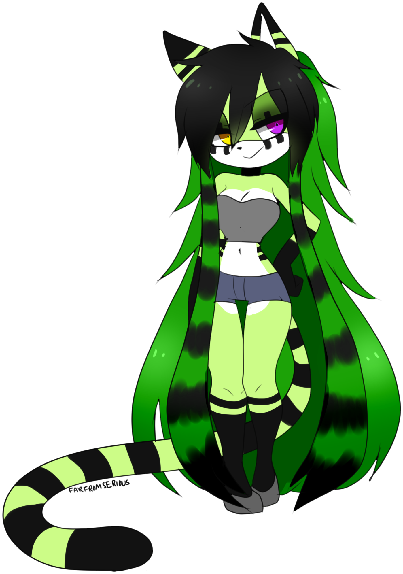 Cat Green Mammal Fictional Character Vertebrate Leaf - Sonic Oc Green Cat (1600x2028)