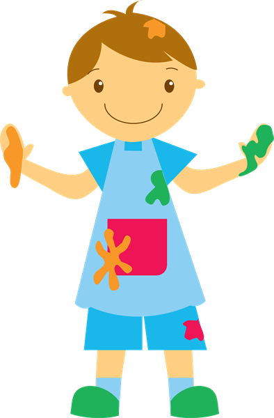 Painting Clipart Clip Art Girl - Menina Pintando O 7 Png (394x600)