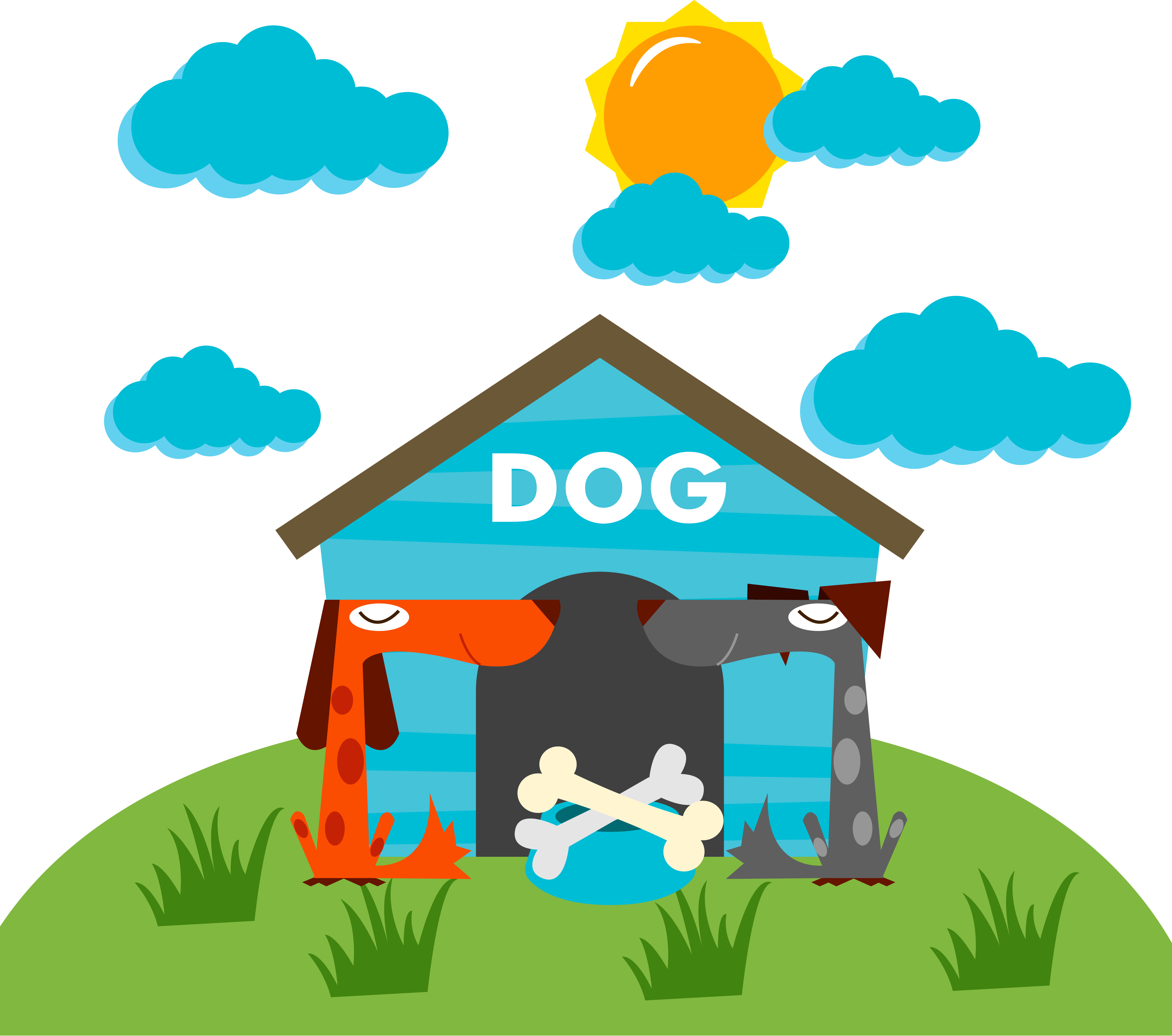 Doghouse Clip Art - Cartoon (4909x4341)