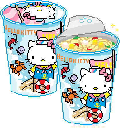 I Draw Pixel Stuff - Cup Noodle Pixel Art (500x502)