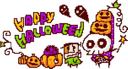 Reblogged 2 Years Ago From Fuckyeah Pixels - Happy Halloween Transparent (500x257)