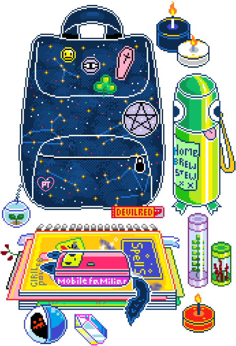 Free Halloween Drawings Tumblr - Pixel (500x719)