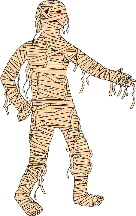 Mummy, Cartoon, Halloween, Character, Monster, Scary - Mummy Png (453x720)