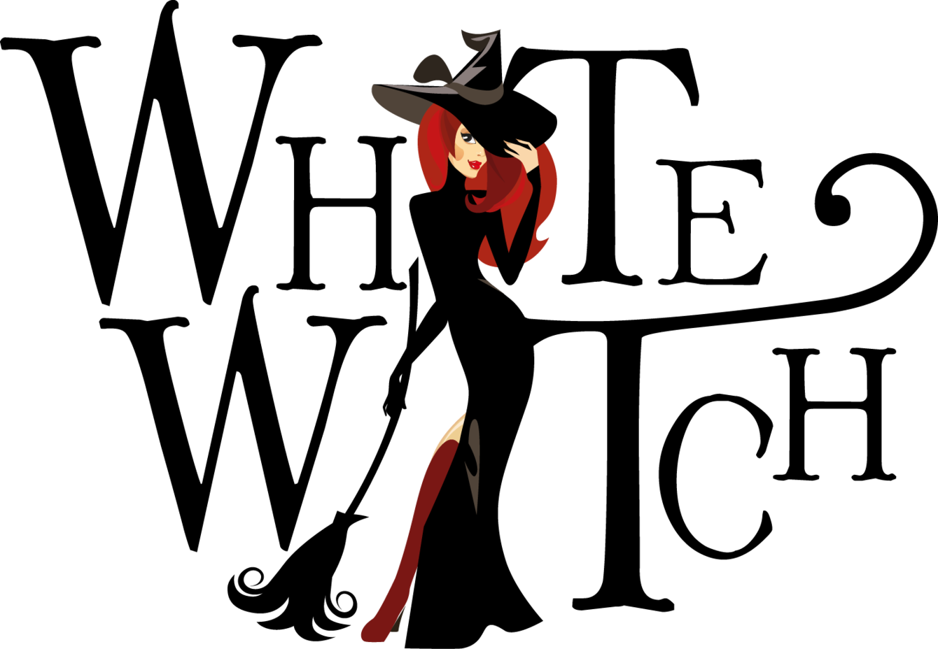 Zena Dress Witch Dress Black And White Clipart - Gertie's Paranormal Plantation [book] (1340x928)