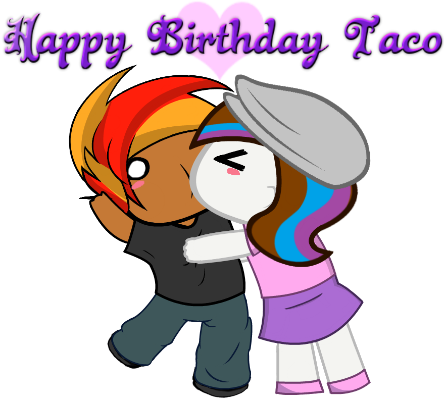 Happy Birthday Taco By Keychi-fim - Happy Birthday-lady In Heels-tattoo Card (879x790)