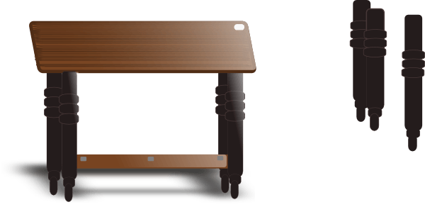 Wood Table Clip Art At Clker - Clip Art (600x292)