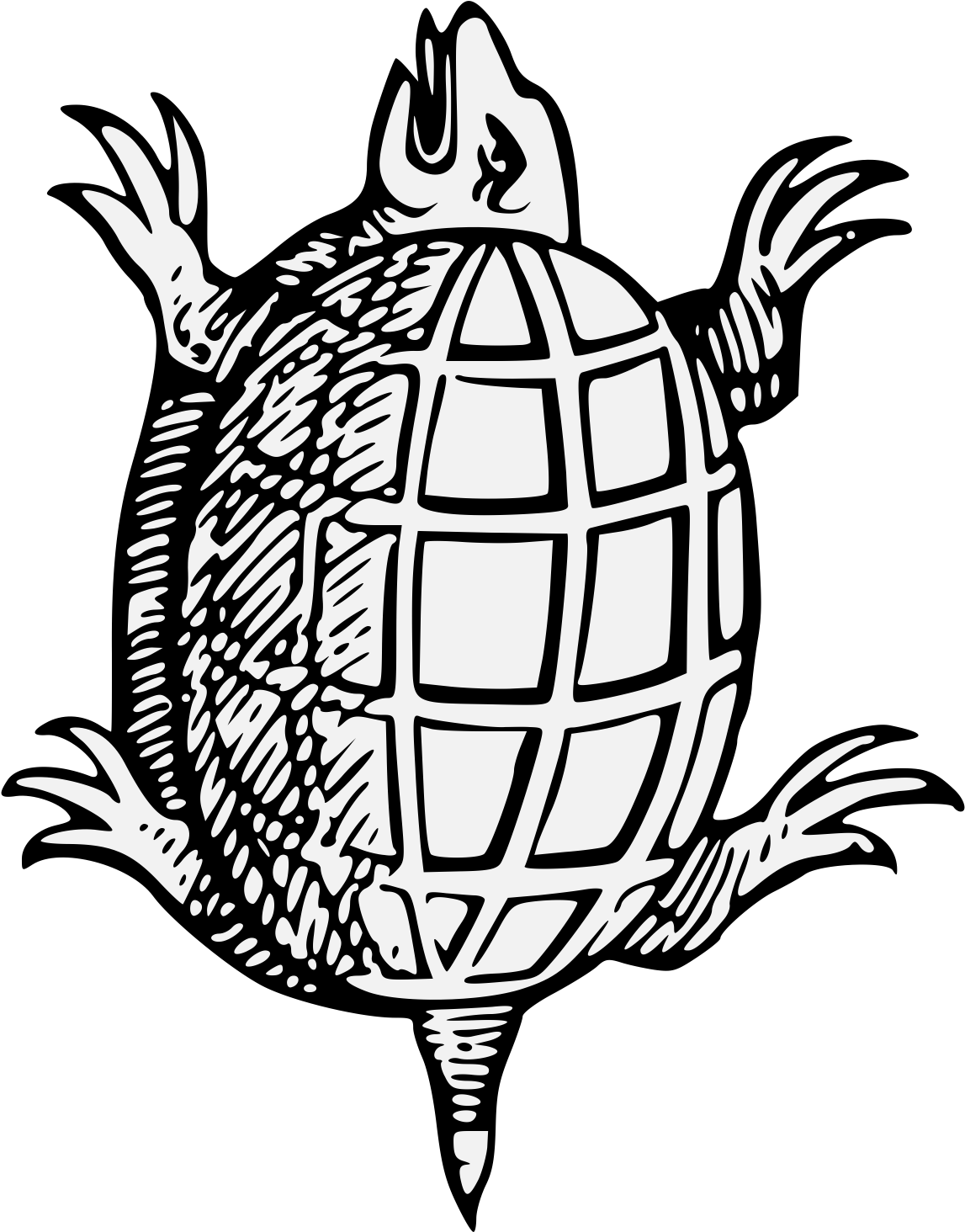 Tortoise - Turtle Png Heraldic (1182x1491)