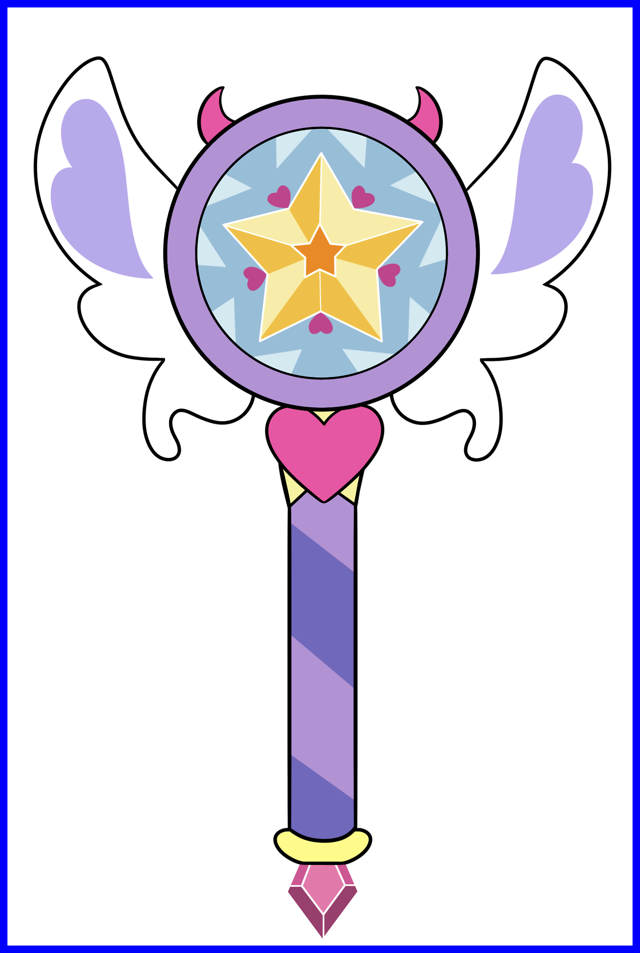 Best Trace Vector Tumblr Image For Clipart Of Butterfly - Star Butterfly Wand Season 3 (1310x1950)
