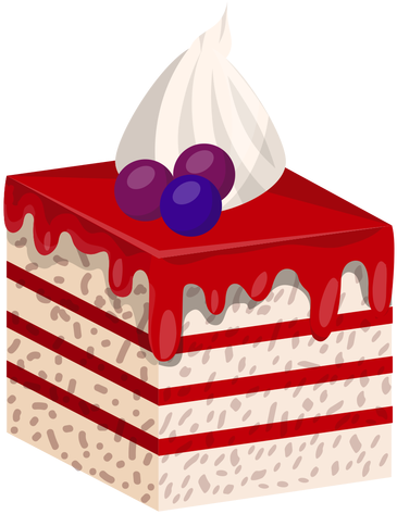 Forest Fruit Cake Slice Transparent Png - Strawberry Dessert Transparent (512x512)