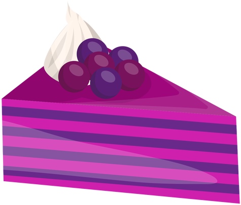 Triangle Cake Slice With Berries Transparent Png - Triangle (512x512)