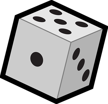 Dice, Six, Faces, Cube, Roll, Die - Die Clipart (354x340)