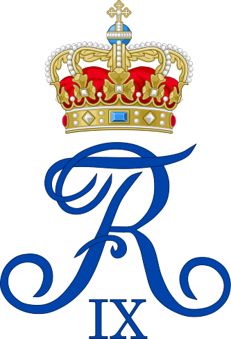 Royal Monogram Of King Frederik Ix Of Denmark - Frederick The Great Monogram (333x487)
