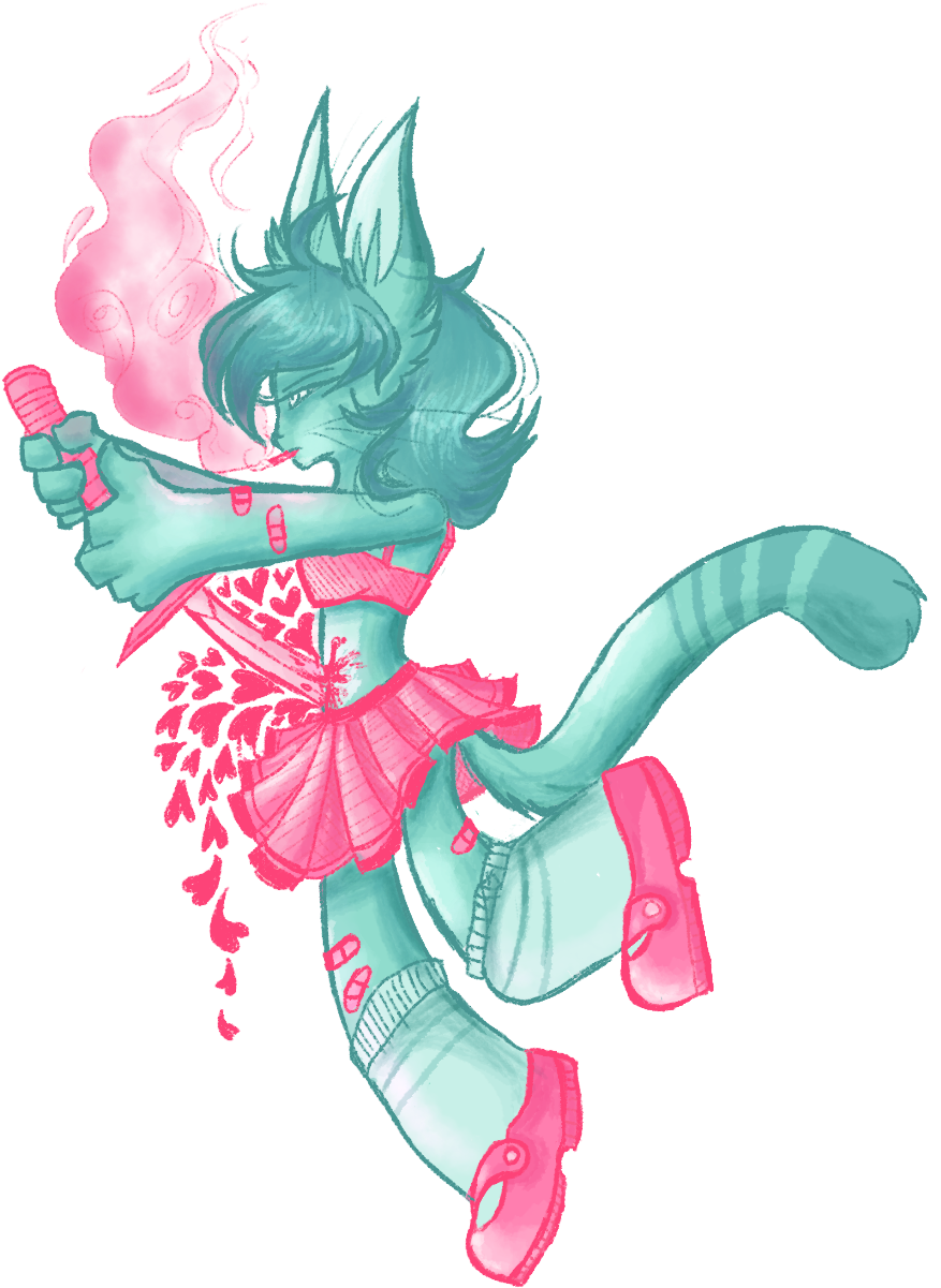 Neon Ice Cream Headache - Illustration (951x1240)