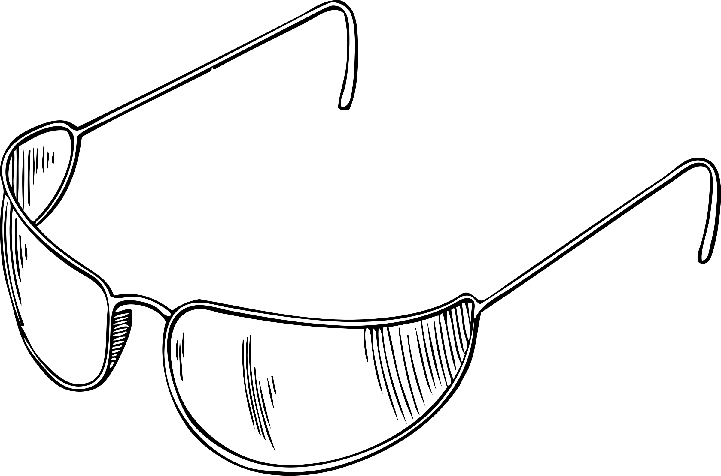 Pair Of Eyes Coloring Page Download - Outline Images Of Sunglasses (2400x1586)