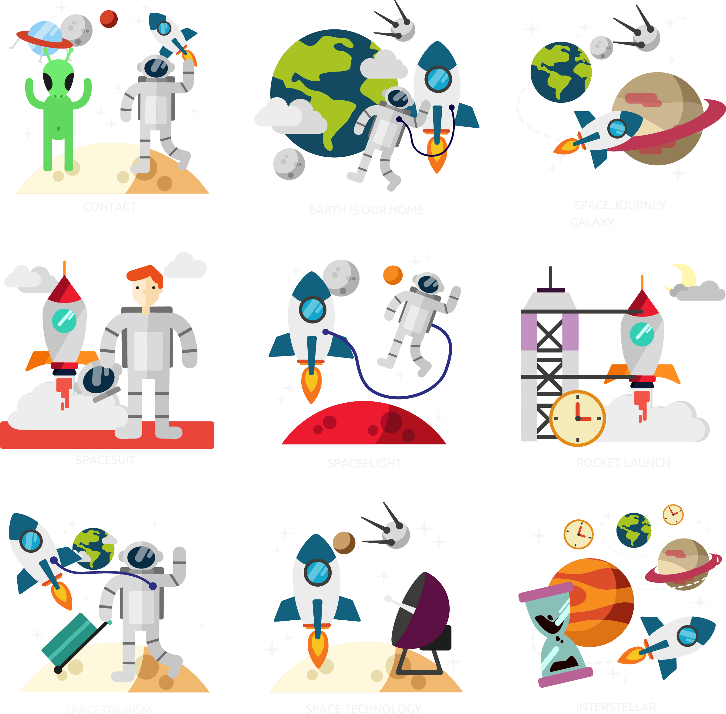 Space Exploration Outer Space Clip Art - Stock Illustration (2393x2355)