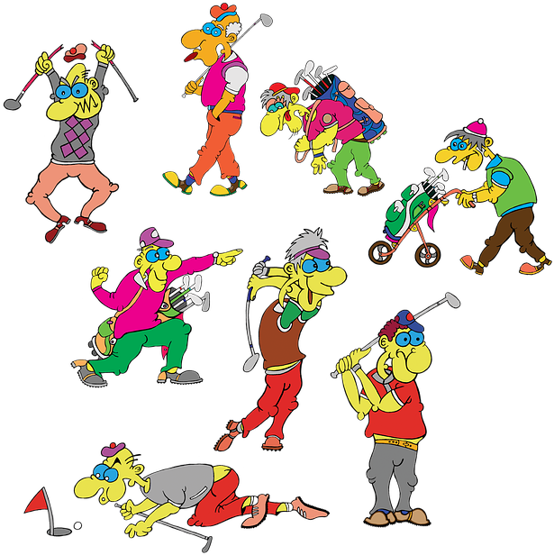 Pictures Of Cartoon Golfers 14, Buy Clip Art - Pictures Of Cartoon Golfers 14, Buy Clip Art (630x720)