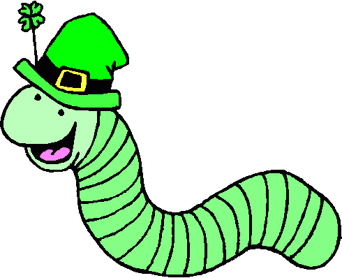 Coolest St Patrick's Day Wallpaper Desktop Crazy Alien - Worm In My Pocket (490x398)