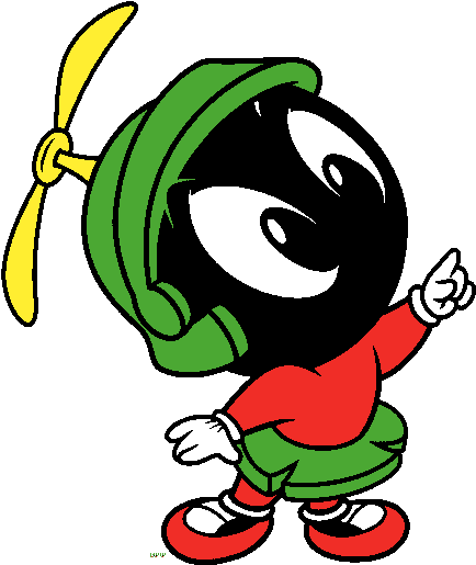 Baby Looney Tunes Clip Art Cartoon Clip Art - Marvin The Martian Baby (443x516)