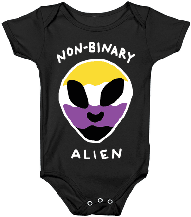 Non Binary Alien Baby Onesy - Onesie (484x484)