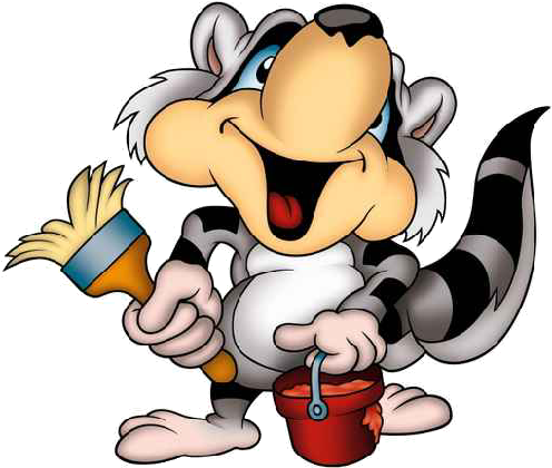 Raccoon Cartoon Animal Images - Pintores (600x600)