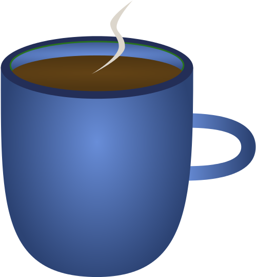 Cup Of Coffee Clipart - Blue Coffee Cup Png (2000x2000)