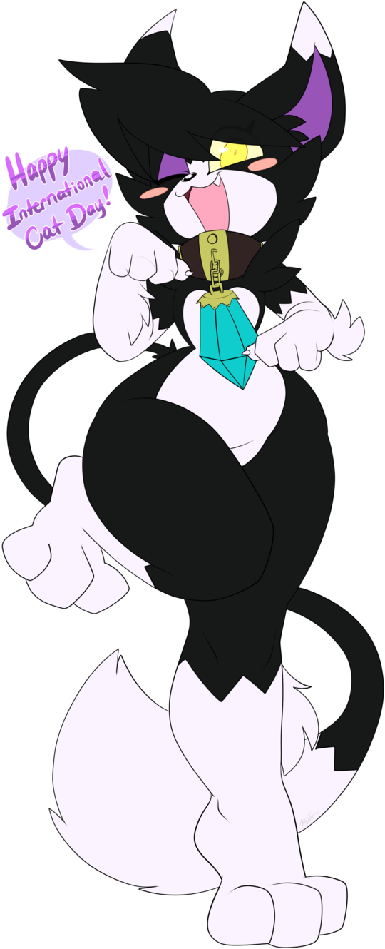 International Cat Day By Toxicsoul77 - Cartoon (585x1367)