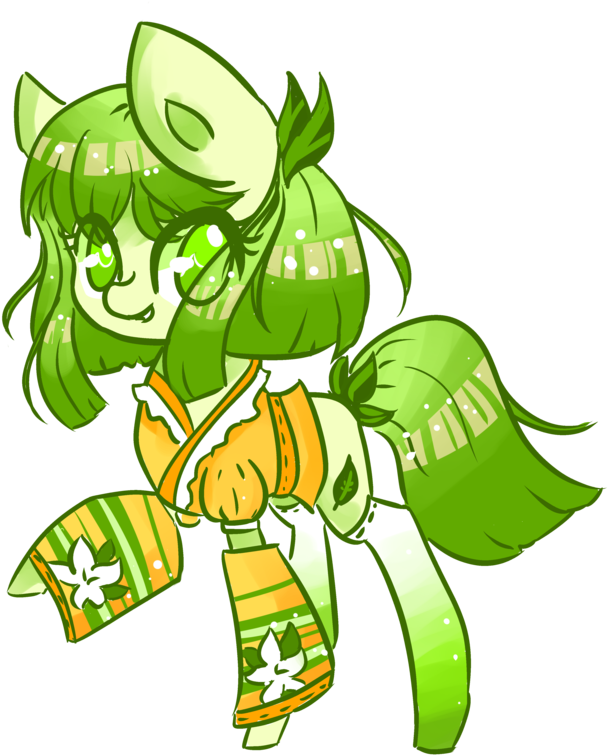 Green Tea Pony Adopt **auction Closed** By Blueyedred - Cartoon (894x894)