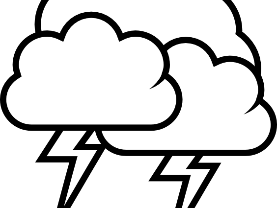 Free Clipart Stormy Weather Clipart Vector Labs U2022 - Black And White Pictures Of Thunder (640x480)