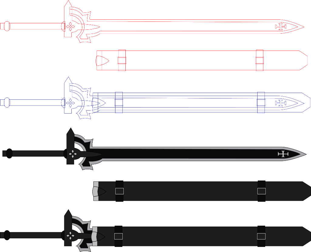 Drawn Sword Elucidator - Rifle (1024x832)