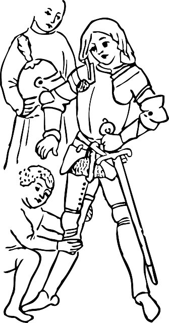 Sword Outline, People, Man, Richard, Clothing, Sword - Clip Art (335x640)