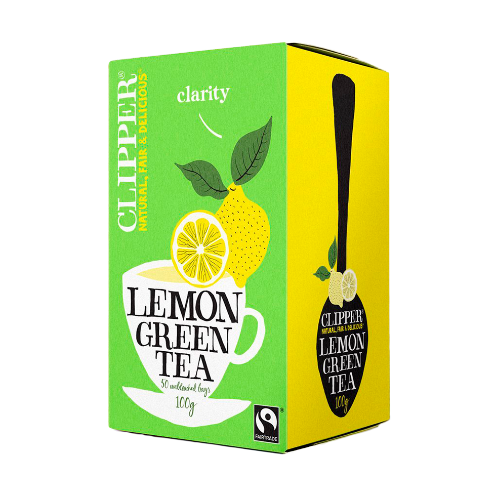 Clipper Lemon Green Tea Fairtrade 50 Bags - Clipper Decaffeinated Green Tea 20 Teabags Delivered (1000x1000)