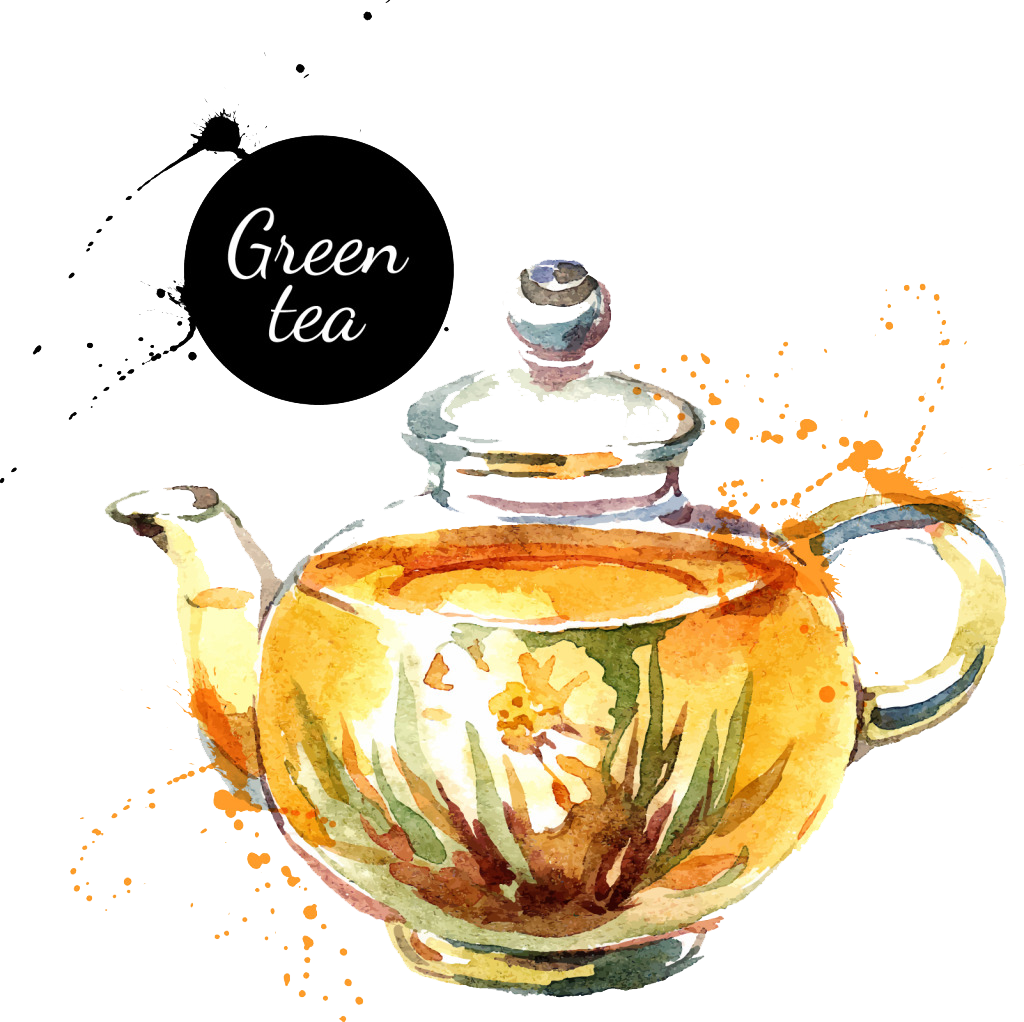 Watercolor Painting Drawing Royalty Free Teapot - Teapot Pour Tea Watercolour (1024x1022)