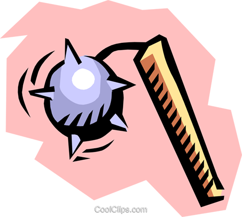 Mace Royalty Free Vector Clip Art Illustration - Mace Royalty Free Vector Clip Art Illustration (480x430)