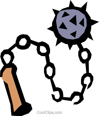 Mace Royalty Free Vector Clip Art Illustration - Mace Royalty Free Vector Clip Art Illustration (410x480)