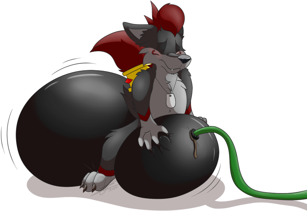 Got To Ride This Balloon By Nexus196 - Furry Girl Wolf Inflation (1024x844)