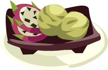 Green Tea Icecream - Illustration (359x359)