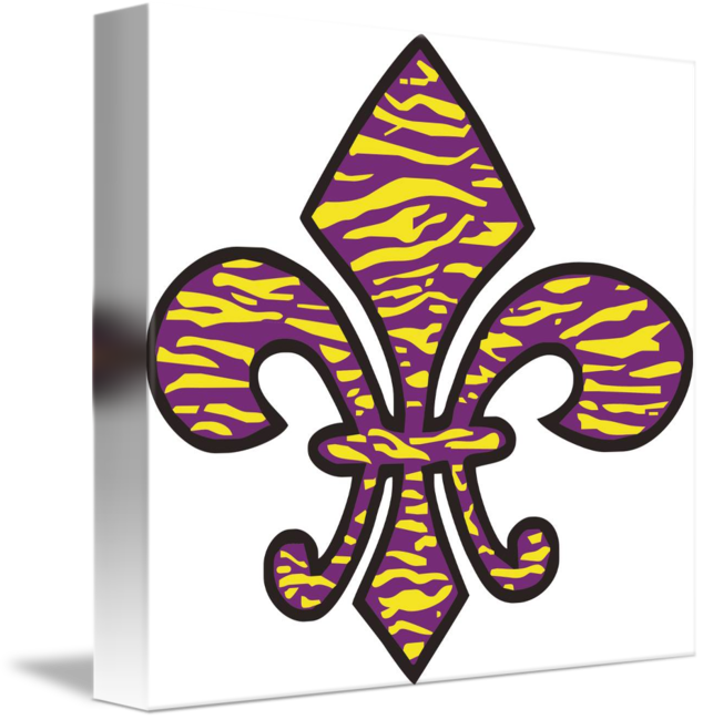 Share On Tumblr - Tiger Fleur De Lis (634x650)