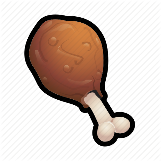 Meat Icon Outline Filled - Chicken Meat Clip Art (512x512)