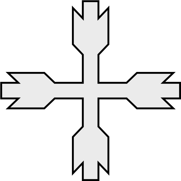 Coa Illustration Cross Raguly - Cross (768x768)