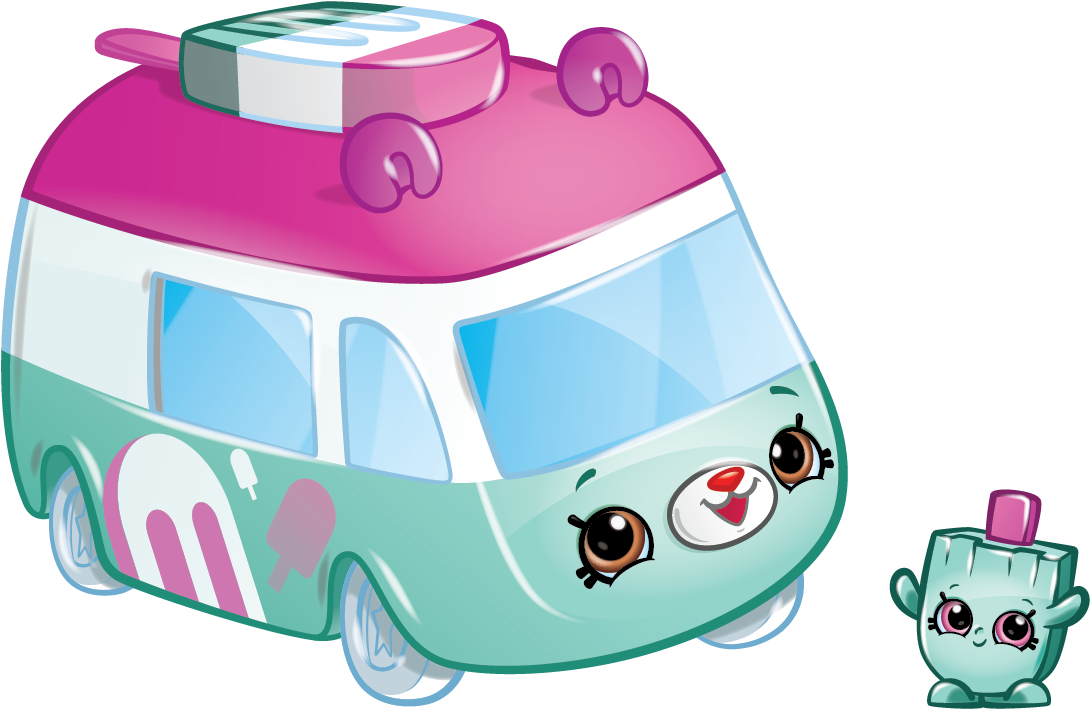 Ice Cream Truck Side View Seller Stock Vector - Cutie Cars Fun Food Van (1201x1032)