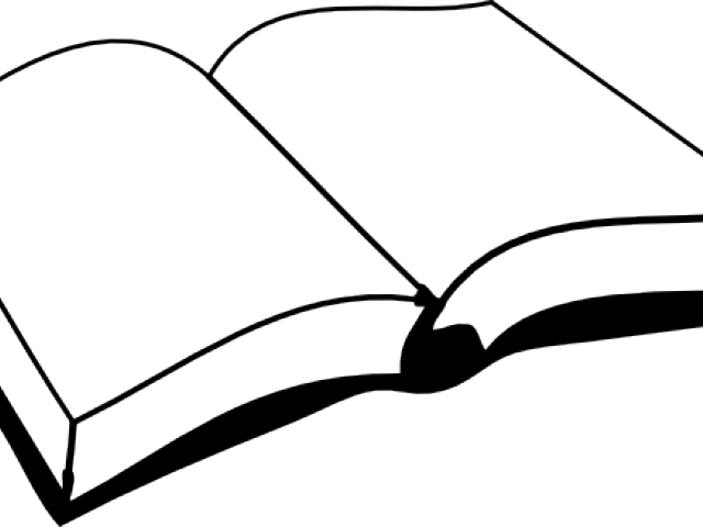 Scripture Clipart Open Bible - Black And White Books (640x480)