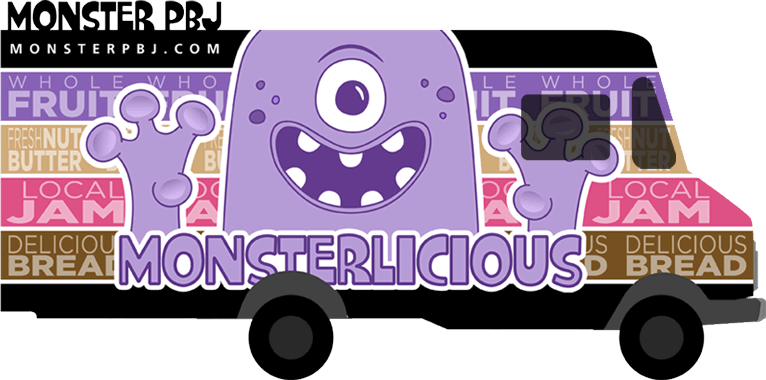 First Pulls Up The Pb Truck, Then Followed By An Ice - Peanut Butter And Jelly Food Truck (766x380)