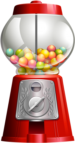 Gumball Png Clipart - Vintage Gumball Machine Clipart (282x500)