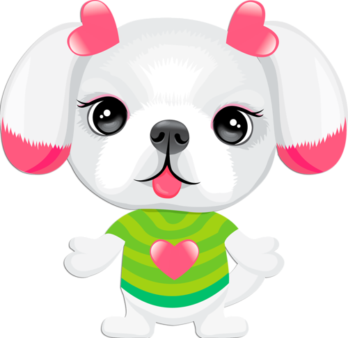 Cães Gatos - Cute Puppies Vector (500x486)
