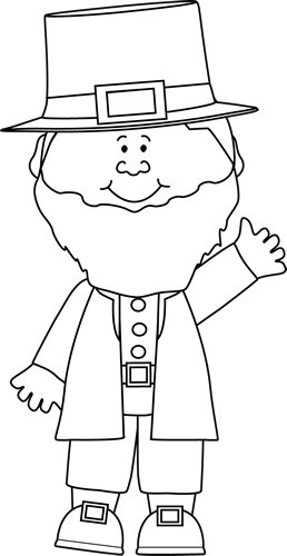 Black And White Leprechaun - Leprechaun Clipart Black And White (258x500)