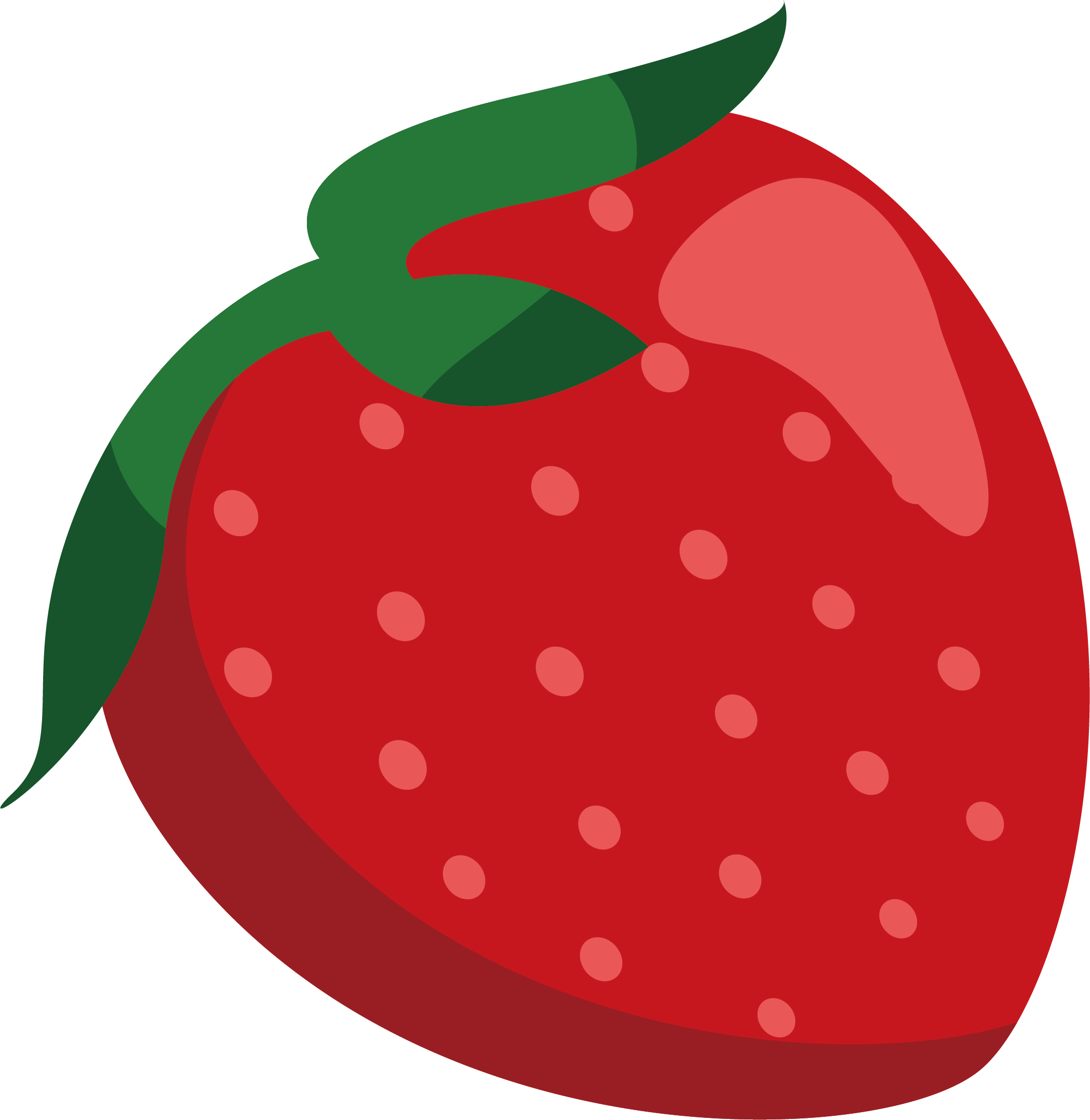 Strawberry Drawing Animation - Strawberry Drawing Transparent Background (2099x2156)