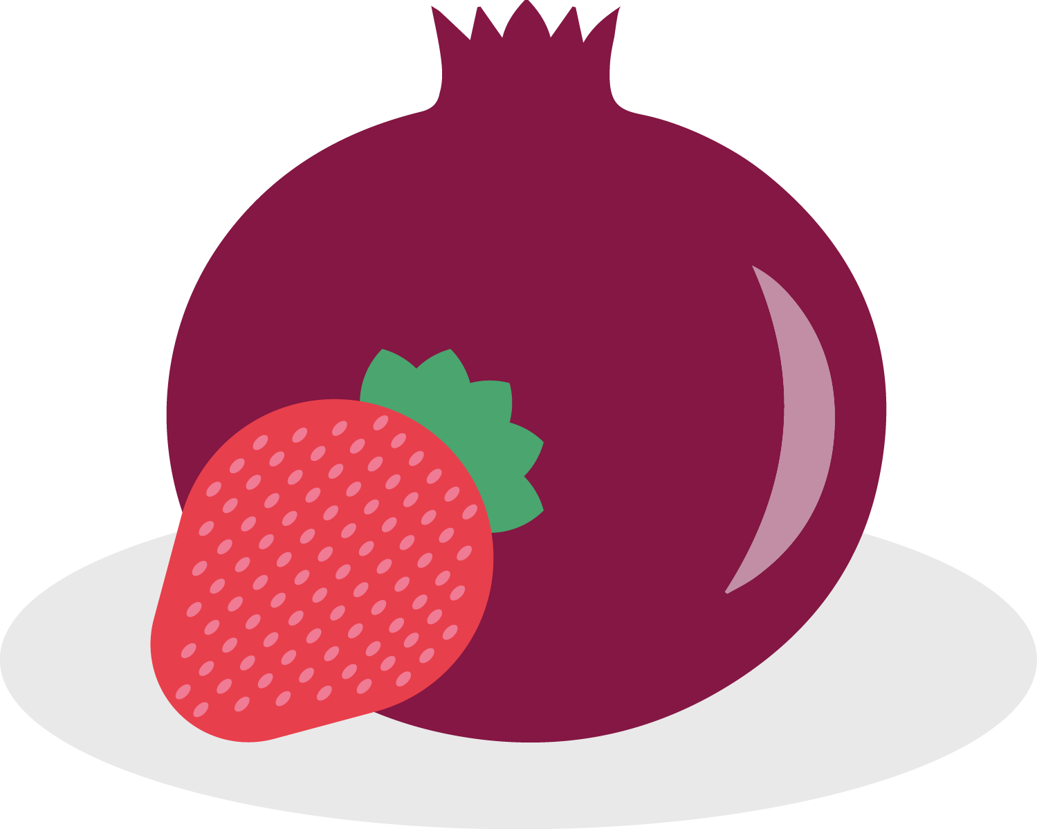 Strawberry-pomegranate - Strawberry (1499x1198)