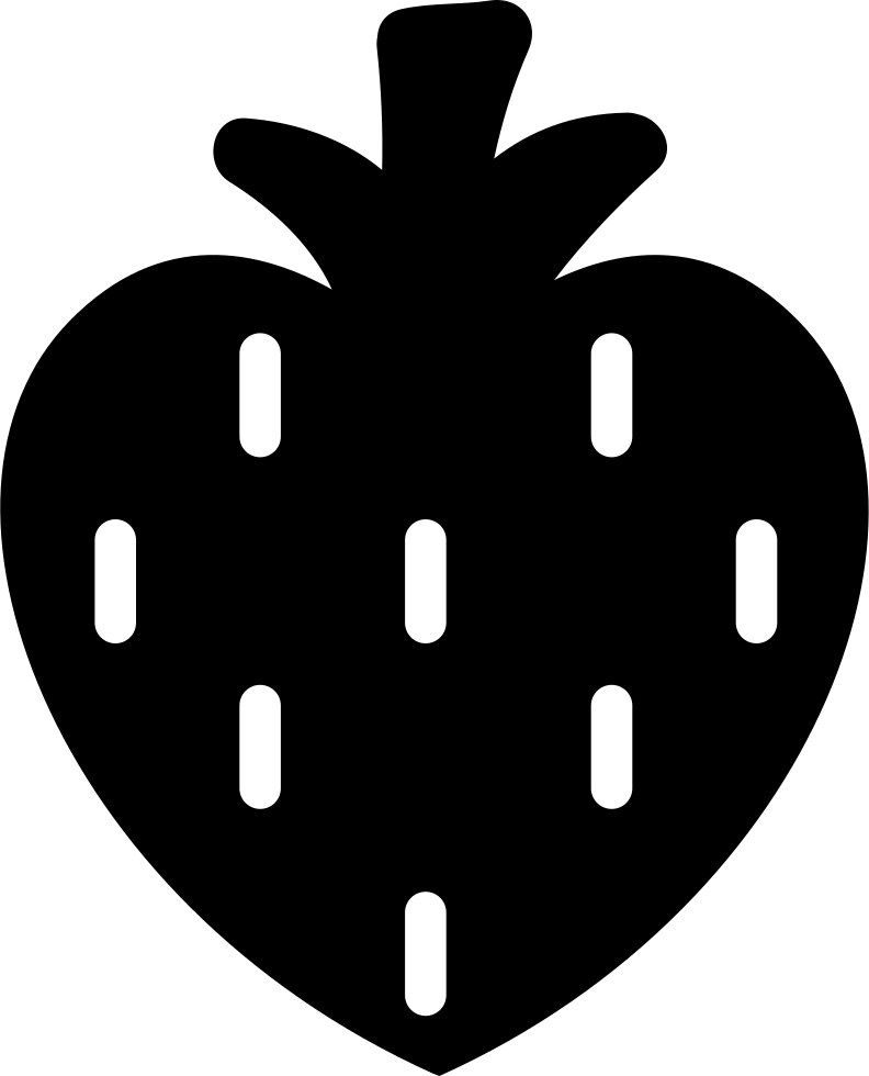 Heart Shaped Strawberry Comments - Strawberry Icon Svg Free (792x980)